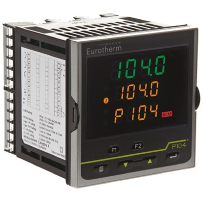 Eurotherm Piccolo P104 PID Temperature Controller, 96 x 96mm, 3 Output Logic, Relay, 24 V ac/dc Supply Voltage