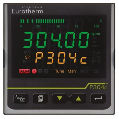 Eurotherm Piccolo P304 Melt Pressure Controller, 92 x 92mm, 3 Output Analogue, Relay, 100 → 230 V ac Supply