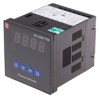RS PRO 1/8 DIN On/Off Temperature Controller, 72 x 72mm 1 Input, 2 Output Relay, 24 V ac/dc Supply Voltage