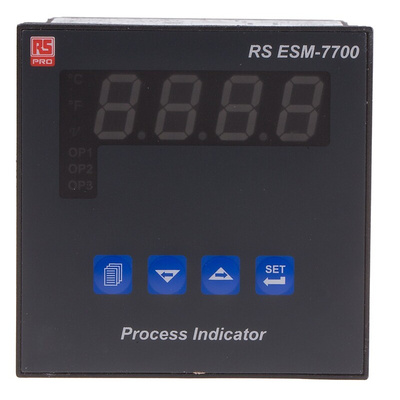 RS PRO 1/8 DIN On/Off Temperature Controller, 72 x 72mm 1 Input, 2 Output Relay, 24 V ac/dc Supply Voltage