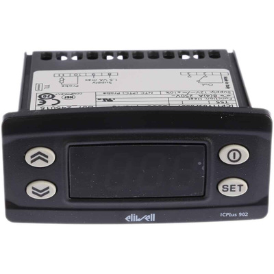 Eliwell ICPlus Panel Mount On/Off Temperature Controller, 74 x 32mm 1 Input, 1 Output Relay, 12 V Supply Voltage