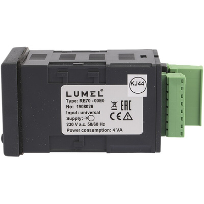 Lumel RE70 Panel Mount PID Temperature Controller, 48 x 48mm 1 Input, 1 Output Relay, 230 V ac Supply Voltage