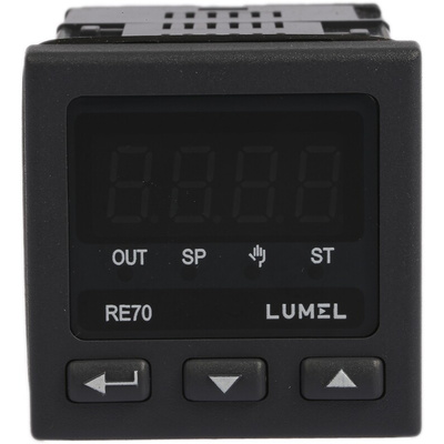 Lumel RE70 Panel Mount PID Temperature Controller, 48 x 48mm 1 Input, 1 Output Relay, 230 V ac Supply Voltage