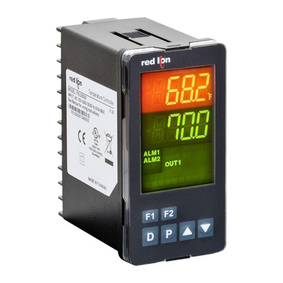 Red Lion PXU Panel Mount PID Temperature Controller, 48 x 95.8mm, 1 Output Relay, 100 → 240 V ac Supply Voltage