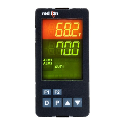 Red Lion PXU Panel Mount PID Temperature Controller, 48 x 95.8mm, 1 Output Relay, 100 → 240 V ac Supply Voltage