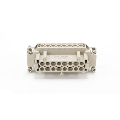 RS PRO Heavy Duty Power Connector Insert, 16A, Female, 16 Contacts