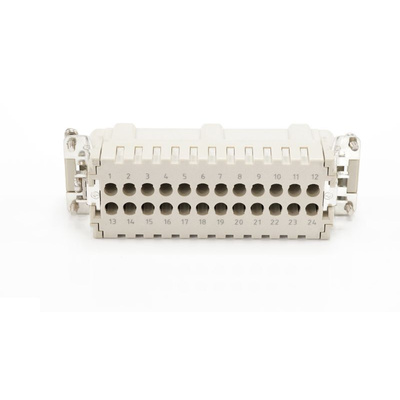 RS PRO Heavy Duty Power Connector Insert, 16A, Male, 24 Contacts