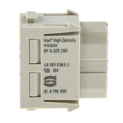 HARTING Heavy Duty Power Connector Module, 5A, Female, Han-Modular Series, 25 Contacts