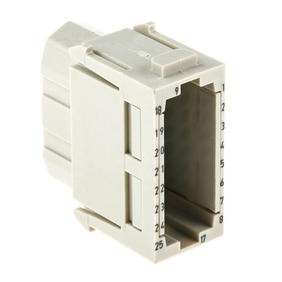 HARTING Heavy Duty Power Connector Module, 5A, Female, Han-Modular Series, 25 Contacts