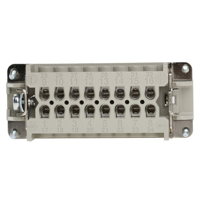 Epic Contact Heavy Duty Power Connector Module, 16A, Female, H-BE Series, 16 Contacts