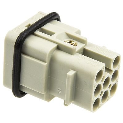 Han D Series Connector Insert, Male, 8 Way, 10A, 250 V