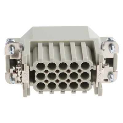 HARTING Heavy Duty Power Connector Insert, 10A, Male, Han D Series, 15 Contacts
