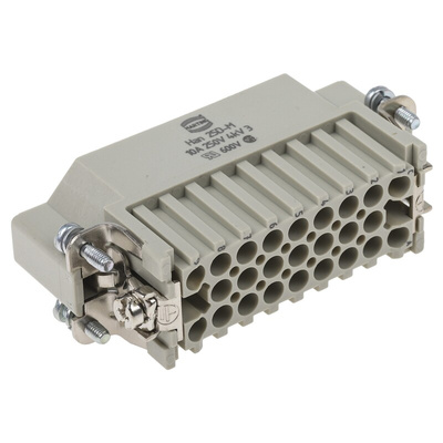 HARTING Heavy Duty Power Connector Insert, 10A, Male, Han D Series, 25 Contacts