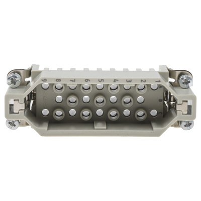 HARTING Heavy Duty Power Connector Insert, 10A, Male, Han D Series, 25 Contacts