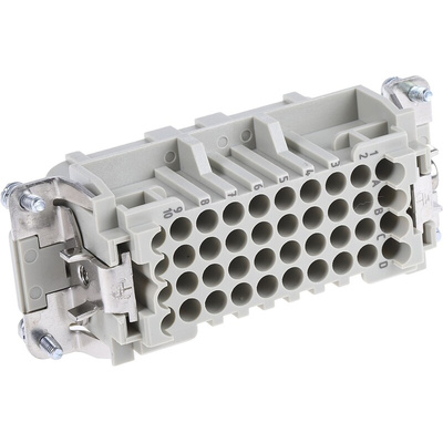 HARTING Heavy Duty Power Connector Insert, 10A, Female, Han D Series, 41 Contacts