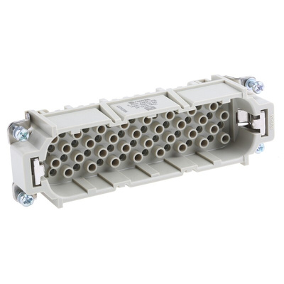 Han D Series size 24 B Connector Insert, Male, 64 Way, 10A, 250 V