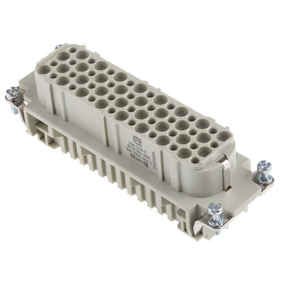 Han D Series size 24 B Connector Insert, Female, 64 Way, 10A, 250 V