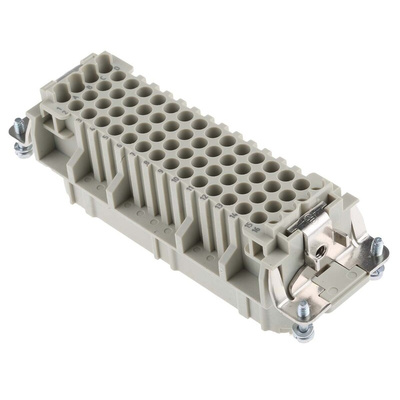 Han D Series size 24 B Connector Insert, Female, 64 Way, 10A, 250 V