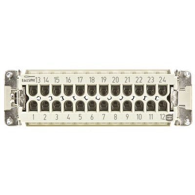 HARTING Heavy Duty Power Connector Insert, 16A, Female, Han E Series, 24 Contacts