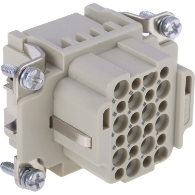 HARTING Heavy Duty Power Connector Insert, 10A, Female, Han DD Series, 24 Contacts