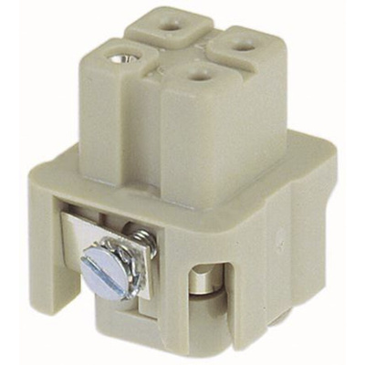 RS PRO Heavy Duty Power Connector Insert, 10A, Female, 4 Contacts
