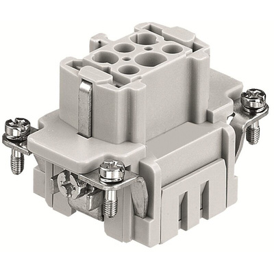 RS PRO Heavy Duty Power Connector Insert, 16A, Female, 6 Contacts