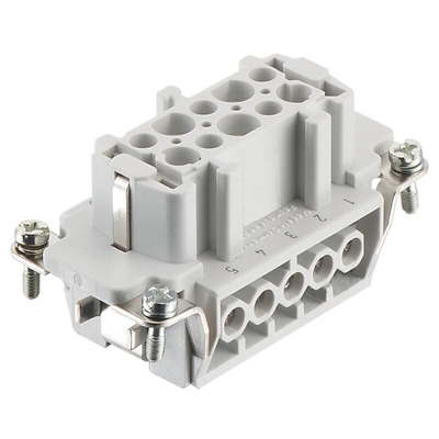RS PRO Heavy Duty Power Connector Insert, 16A, Female, 10 Contacts