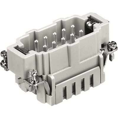 RS PRO Heavy Duty Power Connector Insert, 16A, Male, 10 Contacts