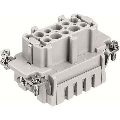 RS PRO Heavy Duty Power Connector Insert, 16A, Female, 10 Contacts