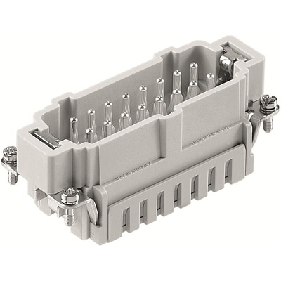 RS PRO Heavy Duty Power Connector Insert, 16A, Male, 16 Contacts