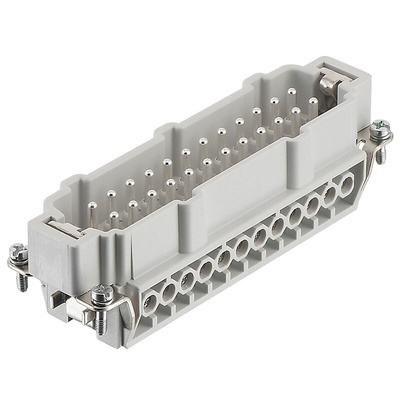 RS PRO Heavy Duty Power Connector Insert, 16A, Male, 24 Contacts