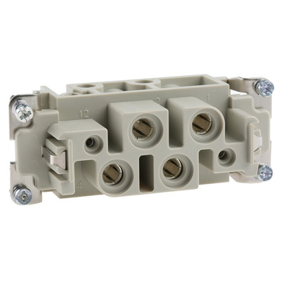 HARTING Heavy Duty Power Connector Insert, 80A, Female, Han K Series, 6 Contacts