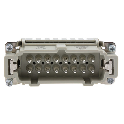 HARTING Heavy Duty Power Connector Insert, 16A, Male, Han ES Series, 16 Contacts