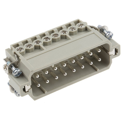 HARTING Heavy Duty Power Connector Insert, 16A, Male, Han A Series, 16 Contacts