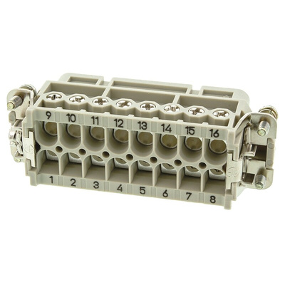 HARTING Heavy Duty Power Connector Insert, 16A, Female, Han A Series, 16 Contacts