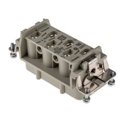 HARTING Heavy Duty Power Connector Insert, 35A, Female, Han HSB Series, 7 Contacts
