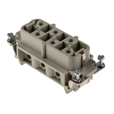 HARTING Heavy Duty Power Connector Insert, 35A, Female, Han HSB Series, 7 Contacts