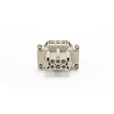RS PRO Heavy Duty Power Connector Insert, 16A, Female, 6 Contacts