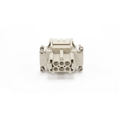 RS PRO Heavy Duty Power Connector Insert, 16A, Female, 6 Contacts