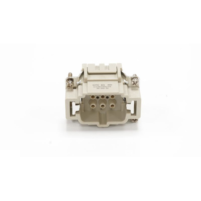RS PRO Heavy Duty Power Connector Insert, 16A, Male, 6 Contacts