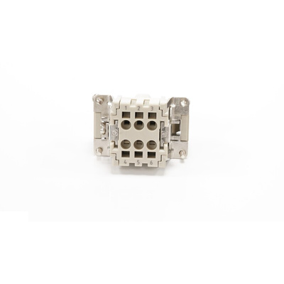 RS PRO Heavy Duty Power Connector Insert, 16A, Male, 6 Contacts