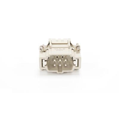 RS PRO Heavy Duty Power Connector Insert, 16A, Male, 6 Contacts