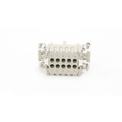 RS PRO Heavy Duty Power Connector Insert, 16A, Female, 10 Contacts