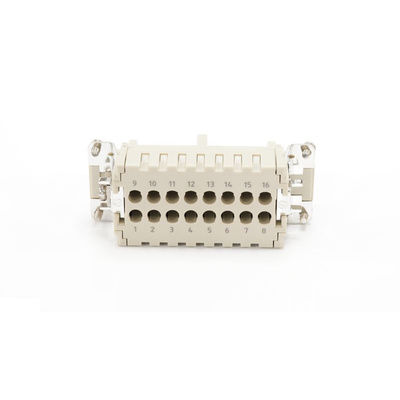 RS PRO Heavy Duty Power Connector Insert, 16A, Female, 16 Contacts