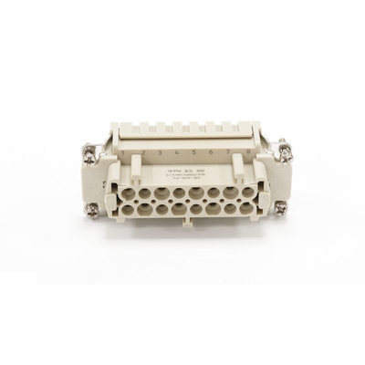 RS PRO Heavy Duty Power Connector Insert, 16A, Female, 16 Contacts