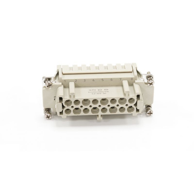 RS PRO Heavy Duty Power Connector Insert, 16A, Female, 16 Contacts