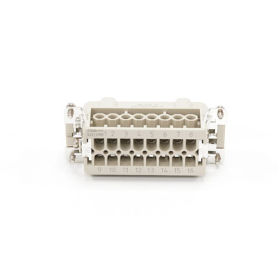 RS PRO Heavy Duty Power Connector Insert, 16A, Male, 16 Contacts