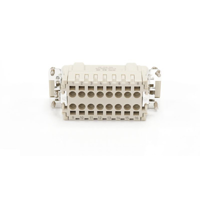 RS PRO Heavy Duty Power Connector Insert, 16A, Male, 16 Contacts