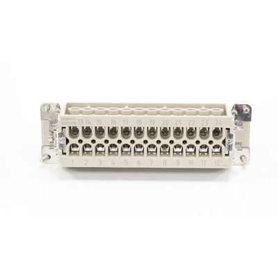 RS PRO Heavy Duty Power Connector Insert, 16A, Female, 24 Contacts