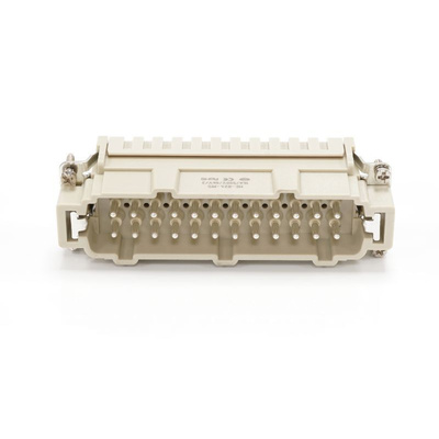 RS PRO Heavy Duty Power Connector Insert, 16A, Male, 24 Contacts